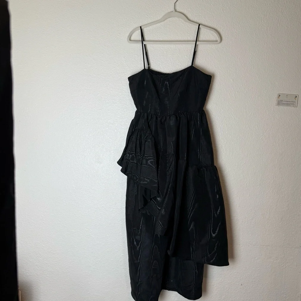 New Kate Spade x Target Tiered Ruffle Midi Tank Top Dress Size S/M Black - Picture 8 of 16